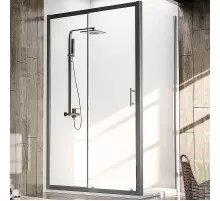 Душевой уголок Veconi Rovigo RV-072B 110x90 RV072B-11090-01-C4 профиль Черный матовый стекло прозрачное