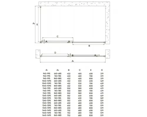 Заказать Душевой уголок Veconi Rovigo RV-072B 110x90 RV072B-11090-01-C4 профиль Черный матовый стекло прозрачное в магазине сантехники Santeh-Crystal.ru