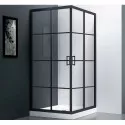Душевой уголок Veconi Rovigo RV-09 100х100 RV09-100-01-C7 профиль Черный матовый стекло прозрачное