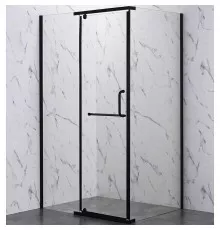 Душевой уголок Veconi Rovigo RV-19B 100х80 RV19B-10080-01-C6 профиль Черный матовый стекло прозрачное