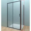 Душевая стенка Veconi Rovigo KP-05B 100 KP05B-100-01-C4 профиль Черный матовый стекло прозрачное