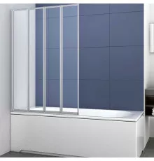 Шторка на ванну Vincea VSB-31100CL 100x140 профиль Хром стекло прозрачное