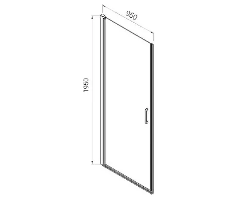 Купить Душевая дверь Vincea Alpha 95 VDP-3AL950CL профиль Хром стекло прозрачное в магазине сантехники Santeh-Crystal.ru