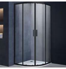 Душевой уголок Vincea Alpha 90x90 VSQ-3AL900CLB профиль Черный стекло прозрачное