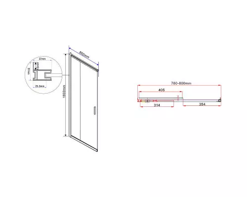 Купить Душевой уголок Vincea Garda 120x80 VSS-1G8012CL профиль Хром стекло прозрачное в магазине сантехники Santeh-Crystal.ru