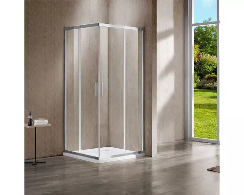 Купить Душевой уголок Vincea Garda 120x120 VSS-1G1212CL профиль Хром стекло прозрачное в магазине сантехники Santeh-Crystal.ru