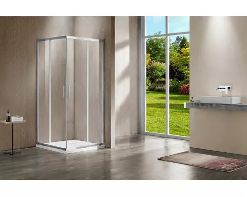 Купить Душевой уголок Vincea Garda 120x120 VSS-1G1212CL профиль Хром стекло прозрачное в магазине сантехники Santeh-Crystal.ru