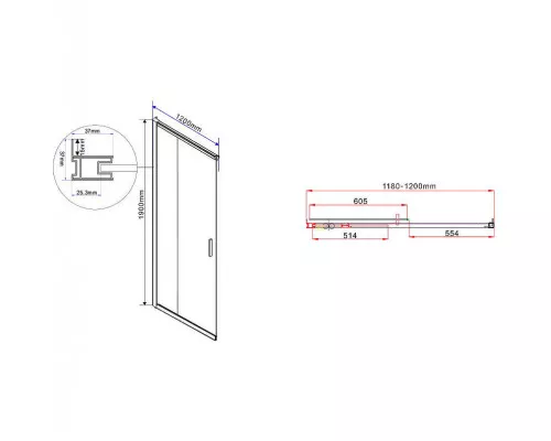 Купить Душевой уголок Vincea Garda 120x120 VSS-1G1212CL профиль Хром стекло прозрачное в магазине сантехники Santeh-Crystal.ru
