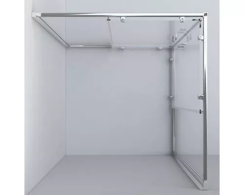 Купить Душевой уголок Vincea Garda 110x100 VSS-1G1011CLB профиль Черный стекло прозрачное в магазине сантехники Santeh-Crystal.ru
