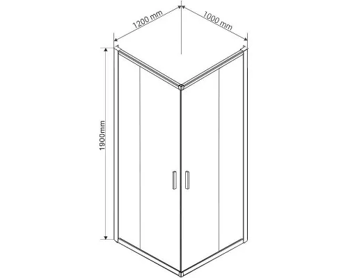 Купить Душевой уголок Vincea Garda 120x100 VSS-1G1012CLB профиль Черный стекло прозрачное в магазине сантехники Santeh-Crystal.ru