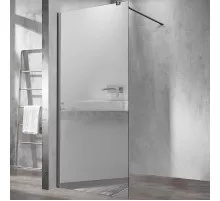 Душевая перегородка Vincea Walk-In 80 VSW-1H800MRGM профиль Вороненая сталь стекло зеркальное