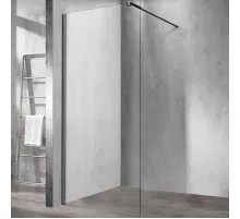 Душевая перегородка Vincea Walk-In 120 VSW-1H120CLGM профиль Вороненая сталь стекло прозрачное