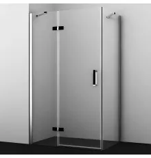 Душевой уголок WasserKRAFT Aller 120х90 L 10H07LBLACK профиль Хром стекло прозрачное