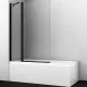 Заказать Шторка на ванну WasserKRAFT Berkel 110 48P02-110B профиль Черный стекло прозрачное в магазине сантехники Santeh-Crystal.ru