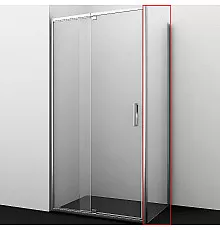 Душевая стенка WasserKRAFT Berkel 48P07-RP90 / Berkel 48P03-RP90 /  Salm 27I03-RP90 90 48P07-RP90 / 27I03-RP90 профиль Хром стекло прозрачное