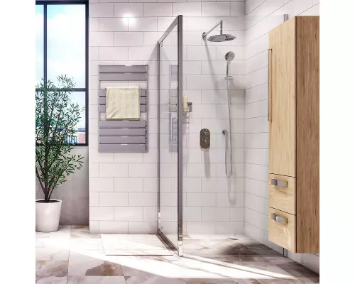 Заказать Душевой уголок WasserKRAFT Berkel 100x80 48P17 профиль Хром стекло прозрачное в магазине сантехники Santeh-Crystal.ru