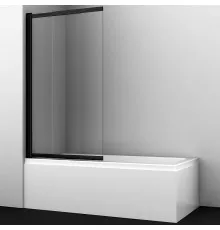 Шторка на ванну WasserKRAFT Dill 100 61S02-100 профиль Черный стекло прозрачное