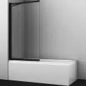Шторка на ванну WasserKRAFT Dill 100 61S02-100 Fixed профиль Черный стекло прозрачное Шторка на ванну WasserKRAFT Dill 100 61S02-100 Fixed профиль Черный стекло прозрачное