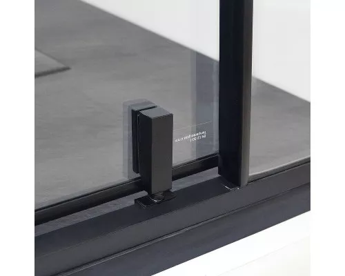 Купить Душевой уголок WasserKRAFT Elbe 90x100 74P18 профиль Черный матовый стекло прозрачное в магазине сантехники Santeh-Crystal.ru