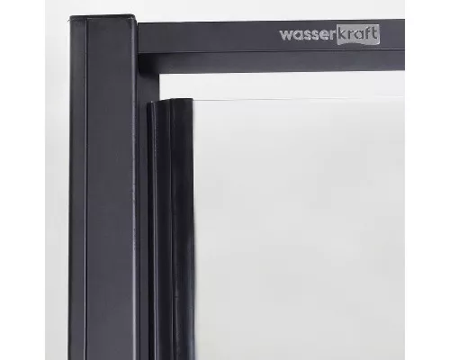Приобрести Душевой уголок WasserKRAFT Elbe 120х90 74P07 профиль Черный матовый стекло прозрачное в магазине сантехники Santeh-Crystal.ru