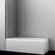 Купить Шторка на ванну WasserKRAFT Leine 80 35P01-80 профиль Хром стекло прозрачное в магазине сантехники Santeh-Crystal.ru