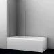 Купить Шторка на ванну WasserKRAFT Leine 80 35P01-80 профиль Хром стекло прозрачное в магазине сантехники Santeh-Crystal.ru