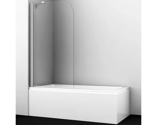 Купить Шторка на ванну WasserKRAFT Leine 80 35P01-80Fixed профиль Хром стекло прозрачное в магазине сантехники Santeh-Crystal.ru