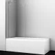 Купить Шторка на ванну WasserKRAFT Leine 80 35P01-80Fixed профиль Хром стекло прозрачное в магазине сантехники Santeh-Crystal.ru