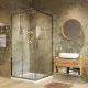 Приобрести Душевой уголок WasserKRAFT Lippe 90x90 45S03 профиль Хром стекло прозрачное в магазине сантехники Santeh-Crystal.ru