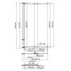 Купить Шторка на ванну WasserKRAFT Main 80 41S02-80WS профиль Хром стекло прозрачное в магазине сантехники Santeh-Crystal.ru