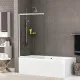 Заказать Шторка на ванну WasserKRAFT Main 100 41S02-100 профиль Хром стекло прозрачное в магазине сантехники Santeh-Crystal.ru