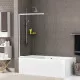 Купить Шторка на ванну WasserKRAFT Main 80 41S02-80 профиль Хром стекло прозрачное в магазине сантехники Santeh-Crystal.ru
