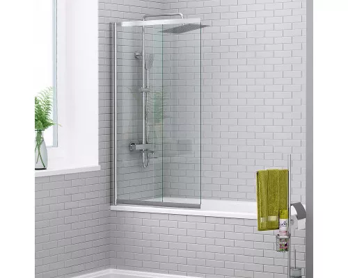 Купить Шторка на ванну WasserKRAFT Main 80 41S02-80 профиль Хром стекло прозрачное в магазине сантехники Santeh-Crystal.ru