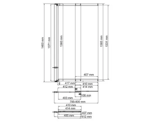 Купить Шторка на ванну WasserKRAFT Main 80 41S02-80 профиль Хром стекло прозрачное в магазине сантехники Santeh-Crystal.ru