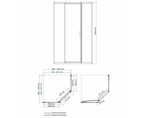 Заказать Душевой уголок WasserKRAFT Naab 100x100 86S38 профиль Хром стекло прозрачное в магазине сантехники Santeh-Crystal.ru