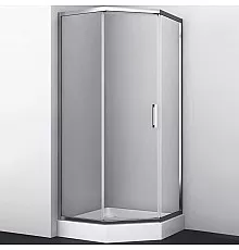 Душевой уголок WasserKRAFT Naab 100x100 86S38 профиль Хром стекло прозрачное