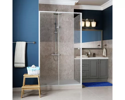 Заказать Душевой уголок WasserKRAFT Rhin 110x100 44S16 профиль Белый стекло прозрачное в магазине сантехники Santeh-Crystal.ru