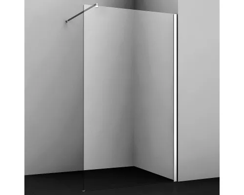 Купить Душевая перегородка WasserKRAFT Rossel 120 28W40 профиль Серебристый стекло прозрачное в магазине сантехники Santeh-Crystal.ru