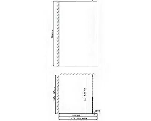 Купить Душевая перегородка WasserKRAFT Rossel 120 28W40 профиль Серебристый стекло прозрачное в магазине сантехники Santeh-Crystal.ru