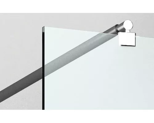 Купить Душевая перегородка WasserKRAFT Rossel 120 28W40 профиль Серебристый стекло прозрачное в магазине сантехники Santeh-Crystal.ru