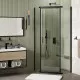 Купить Душевой уголок WasserKRAFT Wiese 90x90 84P11 профиль Черный матовый стекло прозрачное в магазине сантехники Santeh-Crystal.ru