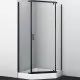 Купить Душевой уголок WasserKRAFT Wiese 90x90 84P11 профиль Черный матовый стекло прозрачное в магазине сантехники Santeh-Crystal.ru