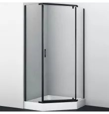 Душевой уголок WasserKRAFT Wiese 100x100 84P38 профиль Черный матовый стекло прозрачное