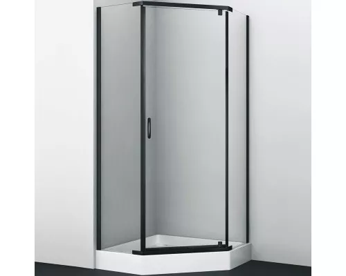 Купить Душевой уголок WasserKRAFT Wiese 100x100 84P38 профиль Черный матовый стекло прозрачное в магазине сантехники Santeh-Crystal.ru