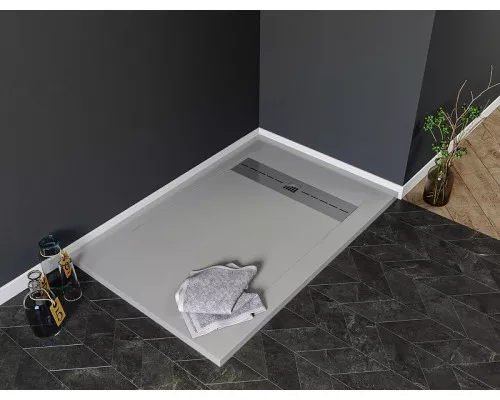 Приобрести Душевой поддон из искусственного камня Aquanet Delight 160x80 258886 Серый в магазине сантехники Santeh-Crystal.ru