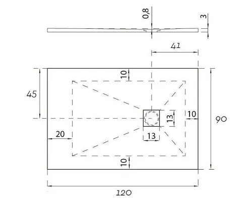 Заказать Душевой поддон из искусственного камня Aquanet Pleasure 120x90 258877 Серый в магазине сантехники Santeh-Crystal.ru