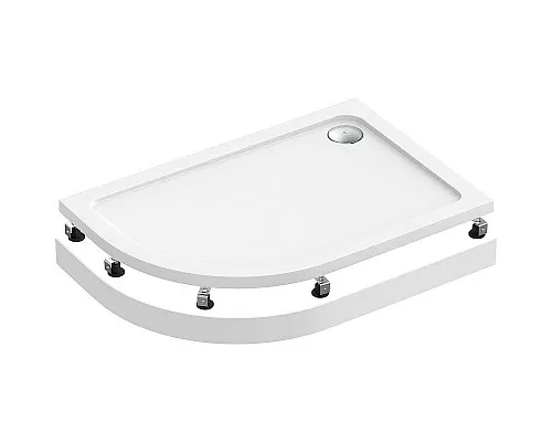 Приобрести Акриловый поддон для душа Bas Раунд 120х80 R ПН00070 Белый в магазине сантехники Santeh-Crystal.ru