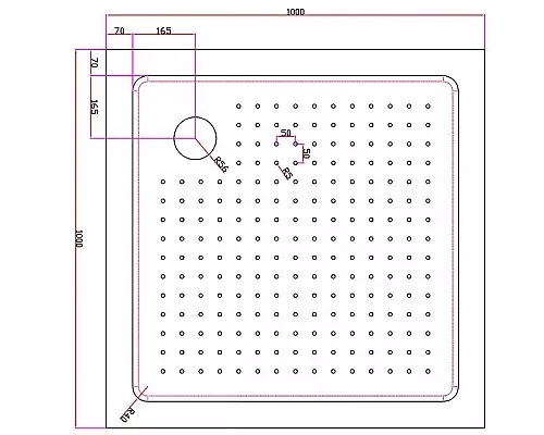 Приобрести Акриловый поддон для душа Cezares Tray А 100х100 TRAY-A-A-100-15-W0 Белый в магазине сантехники Santeh-Crystal.ru
