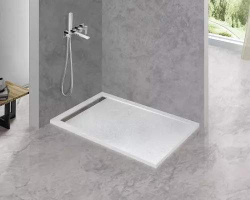 Купить Душевой поддон из искусственного камня Cezares Tray AS 100x80 TRAY-AS-AH-100/80-30-W Белый в магазине сантехники Santeh-Crystal.ru