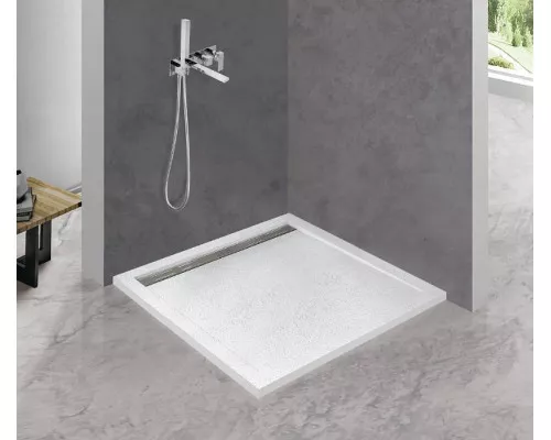 Купить Душевой поддон из искусственного камня Cezares Tray AS 90х80 TRAY-AS-AH-90/80-30-W Белый в магазине сантехники Santeh-Crystal.ru